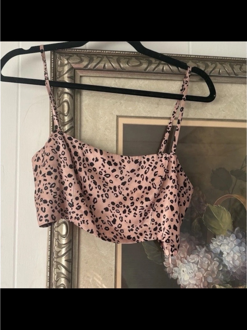 Reformation Blush Pink Leopard Print Camisole
